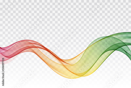 Wave vector element with colorful gradient lines. Curve flow motion illustration, vector lines, modern background design.