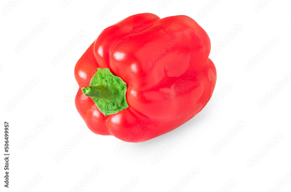 Red ripe sweet pepper isolated on white background Red ripe sweet pepper isolated on white background