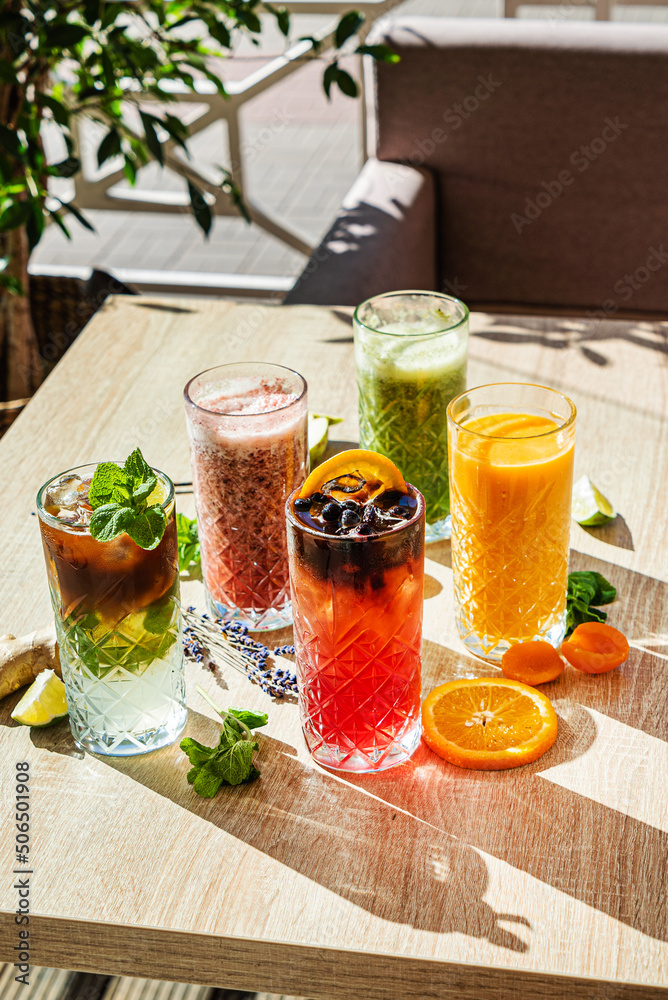set of different kinds of smoothie set of different kinds of smoothie