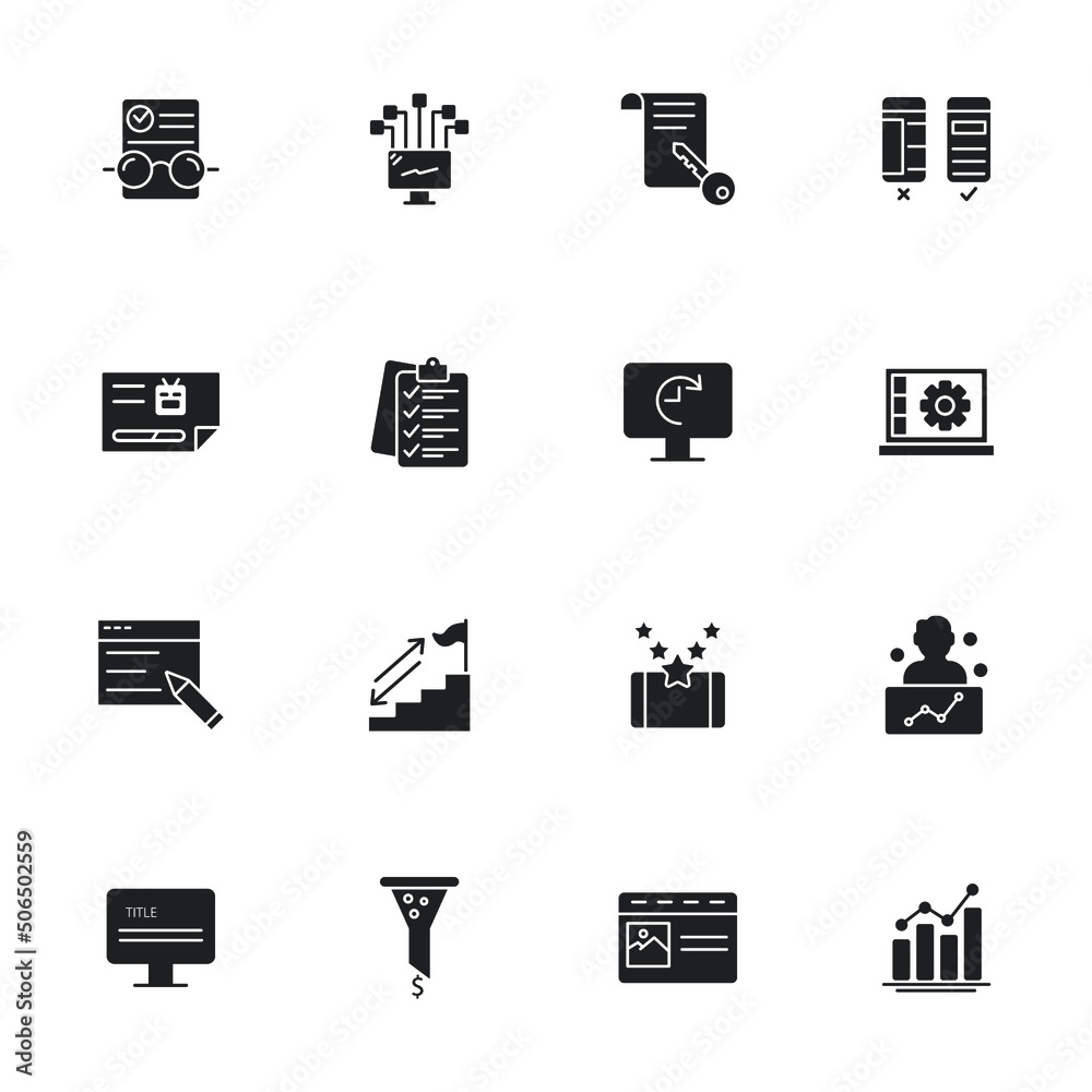 SEO icons set . SEO pack symbol vector elements for infographic web SEO icons set . SEO pack symbol vector elements for infographic web