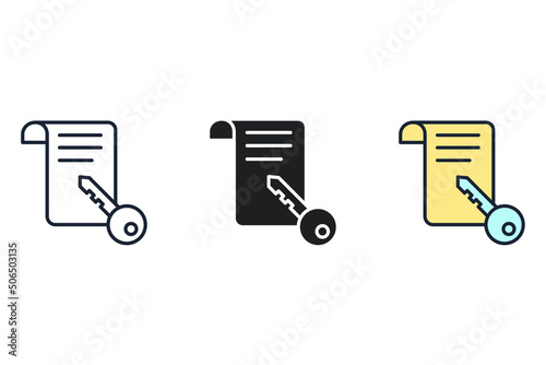 Keyword Research icons  symbol vector elements for infographic web