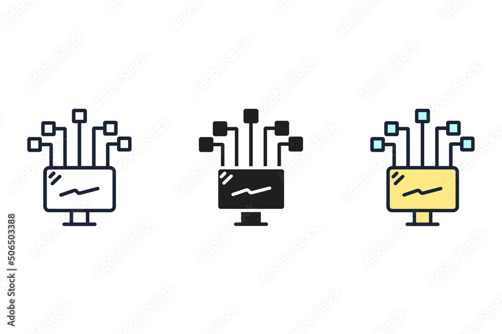 referral source icons symbol vector elements for infographic web referral source icons symbol vector elements for infographic web