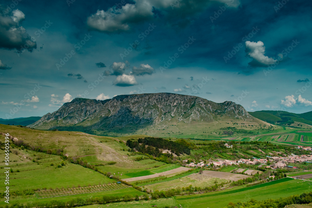 Spring landscape view in Apuseni Mountains, Romania