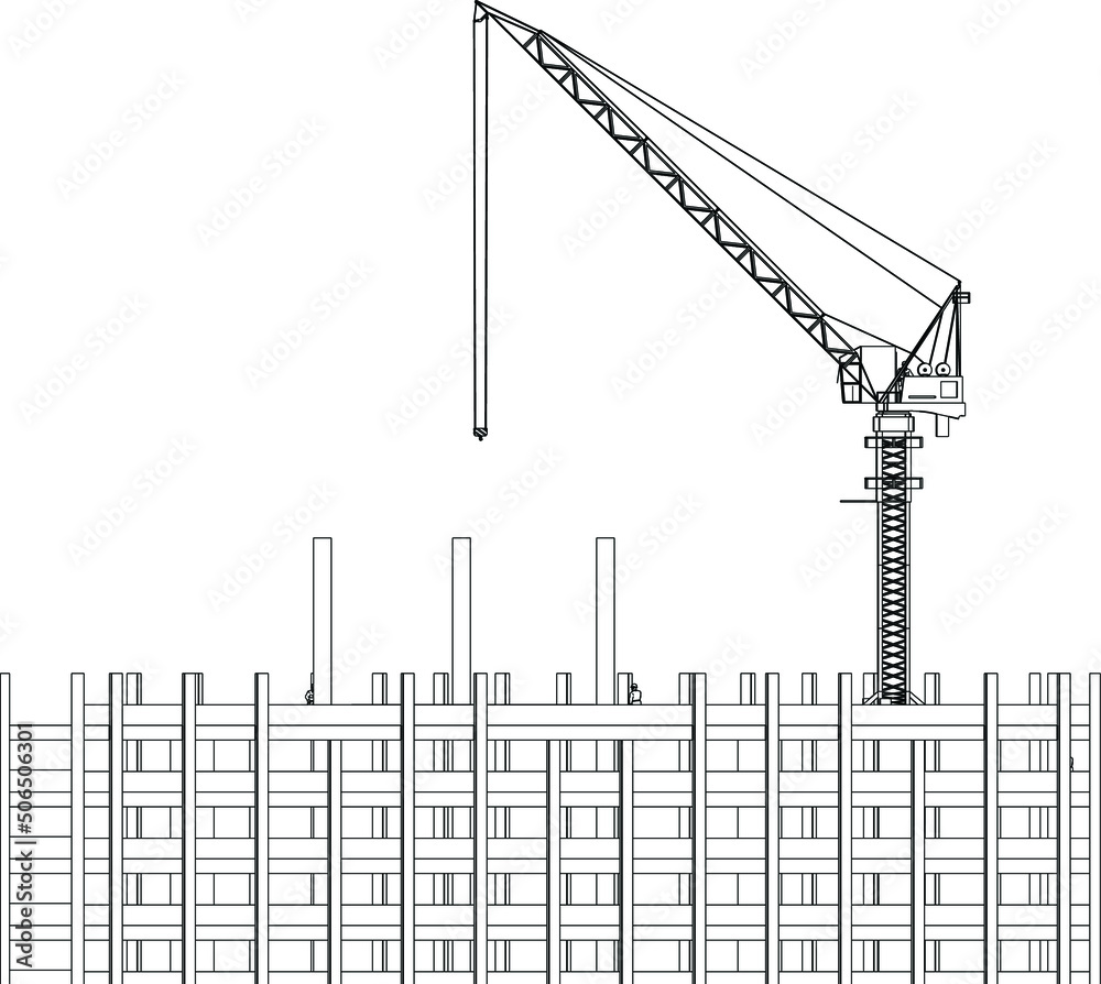 Building skyscraper, sketch. City, construction vector illustration Stock  Vector | Adobe Stock