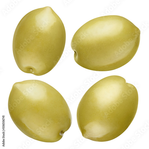 Delicious olives set, isolated on white background
