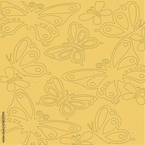 Vector butterflies pattern. Abstract seamless background, pattern butterfly graphic design print, Set of realistic vector butterflies. Collection of vintage elegant illustrations of butterflies