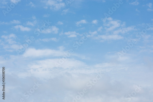 background or texture of light blue sky with  clouds