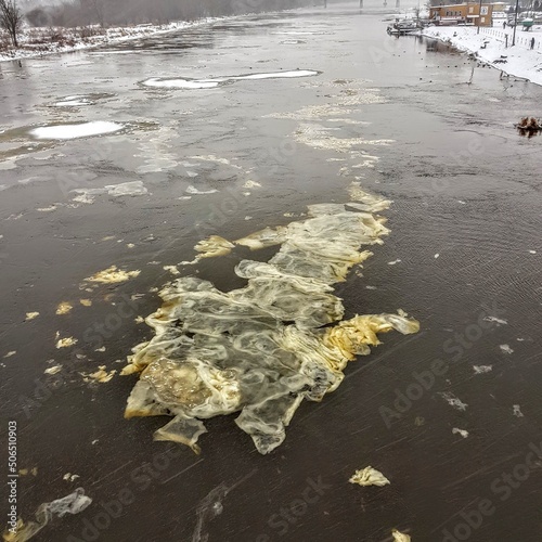 Floe on the Narew River in Pułtusk