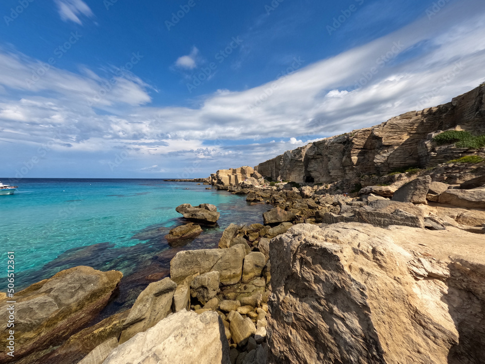 Crystal clear Mediterranean sea, in Sicily Crystal clear Mediterranean sea, in Sicily
