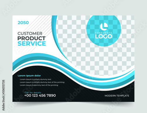 modern wavy brochure business presentation cover. brochure flyer template. company profile cover, landing page, annual report design concept.