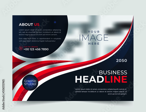 presentation template for business brochure design, flyer design. annual report, landing page, flyer and leaflet, company profile cover in a4.