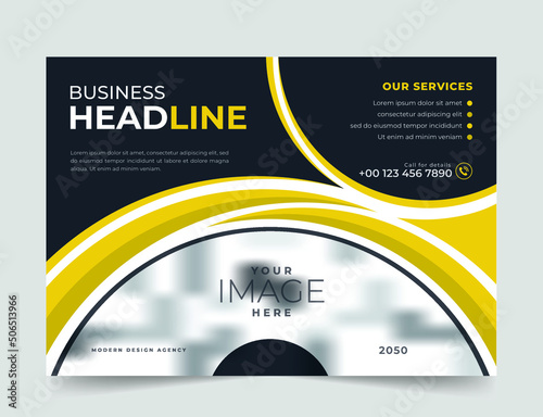 professional stylish business wavy brochure concept, flyer, leaflet. corporate presentation, annual report, company profile cover in a4.