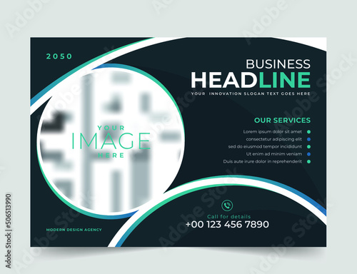 Stylish wavy brochure, annual report, landing page, flyer design template cover. corporate design for business presentation concept in a4.