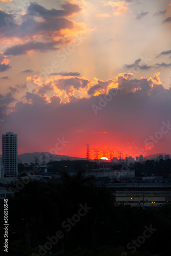 pôr do sol em São Paulo