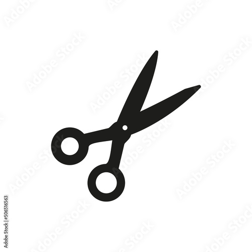 Scissor Silhouette Icon. Tool for Haircut Black Pictogram. Tailors or Barber Shears Icon. Isolated Vector Illustration