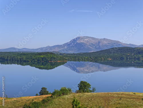 Reservoir lake Peruca at the river Cetina, Croatia