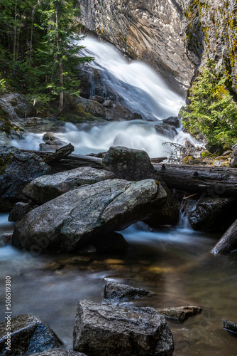 waterfall in the mountains