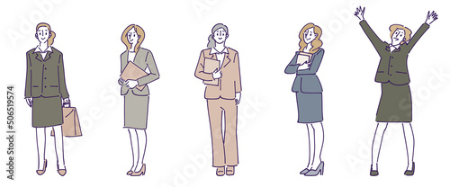 人物おしゃれイラスト素材	
