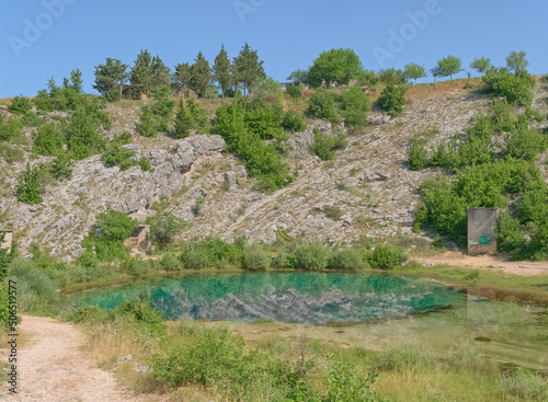 Source of the river Cetina near Sinj in Croatia