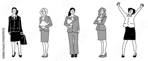 人物おしゃれイラスト素材	
