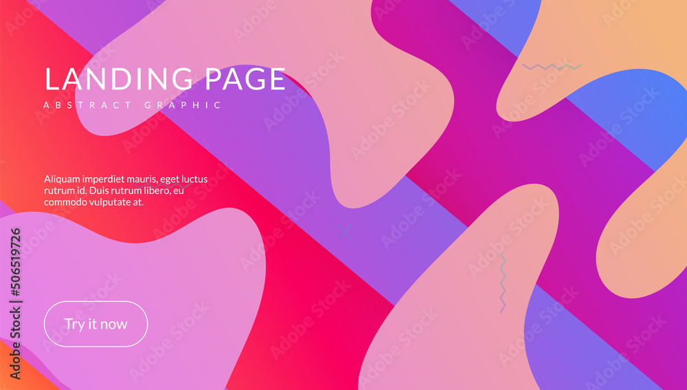 Rainbow Background. Modern Banner. Neon Website. Color Landing Page. Purple Hipster Poster. Bright Paper. Wavy Gradient Shape. Commercial Illustration. Magenta Rainbow Background