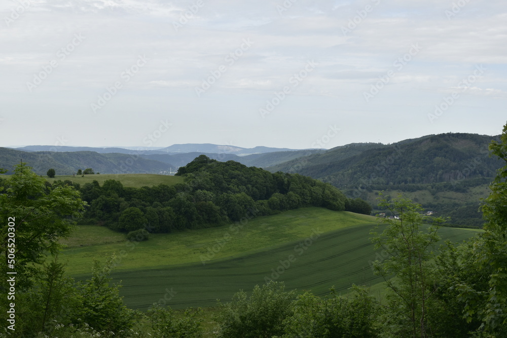 Fototapeta premium Blick aufs Weserbergland