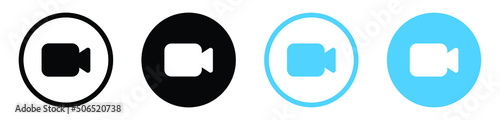 video camera icon for streaming , facetime icons video call symbol