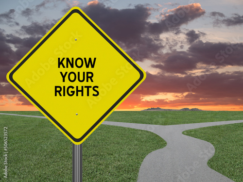 Know Your Rights sign.
