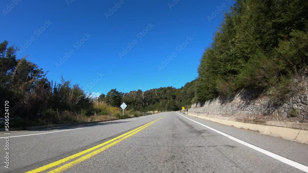 Traveling. Point of view of a car driving along the asphalt highway across the forest in autumn. Traveling. Point of view of a car driving along the asphalt highway across the forest in autumn.
