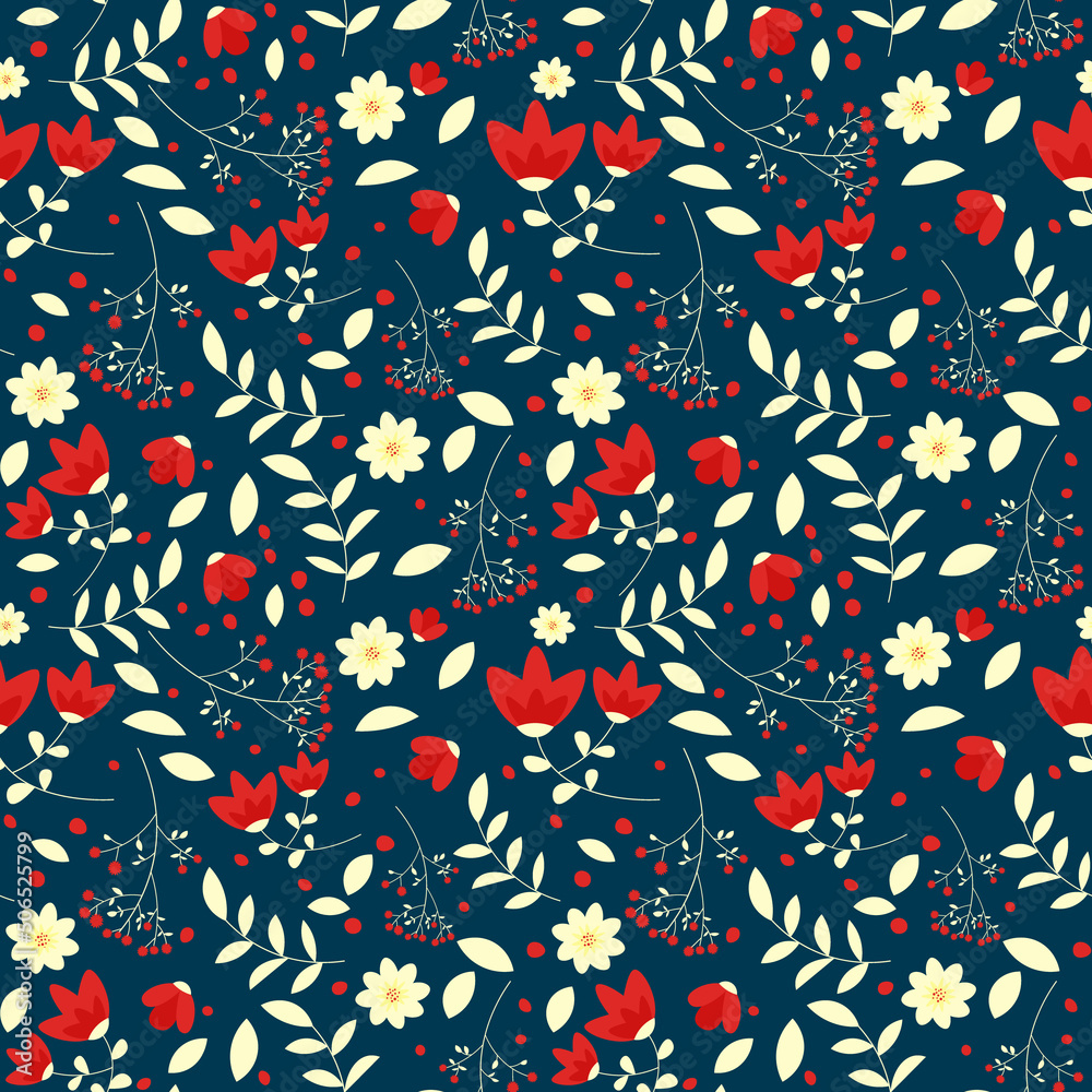 Floral pattern in seamless style.