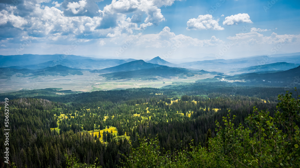 The view from the Rabbit Ears trail near Steamboat Springs, Colorado