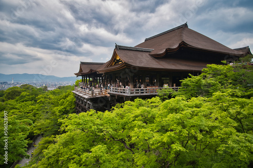 A scenic view of the Kiyomizu Temple with fresh green.   Kyoto Japan  © haseg77