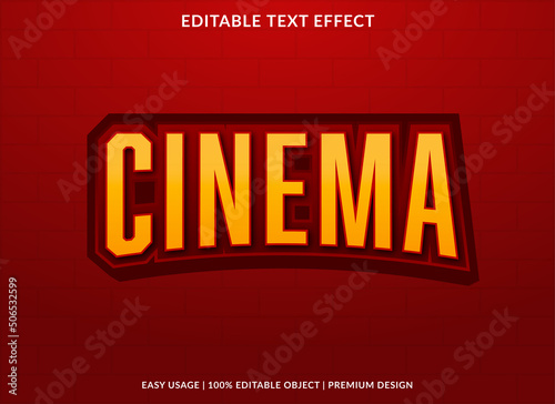 cinema editable template with bold style use for business logo and brand