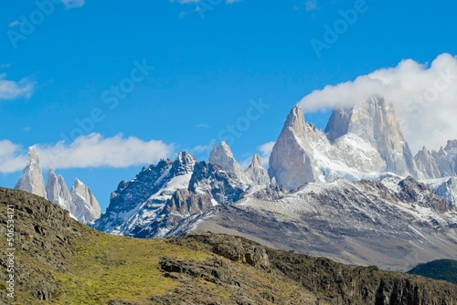Mount Torre y Fitz Roy  monta  a humeante  El Chalten Patagonia argentina  trekking