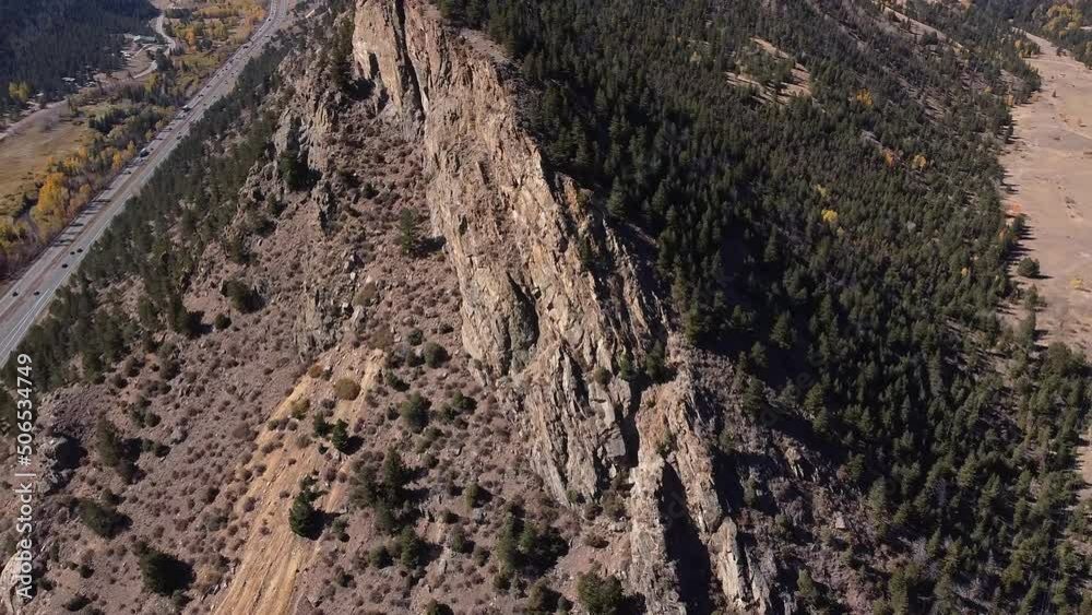 cliff wall in the mountains of Colorado cliff wall in the mountains of Colorado