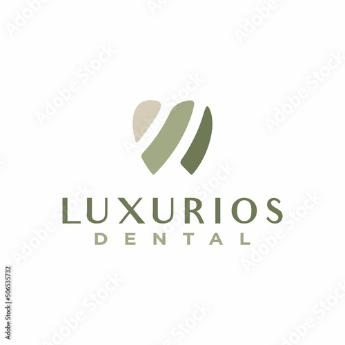 luxury dental logo design. Vector illustration of tooth. Modern logo design vector icon template
