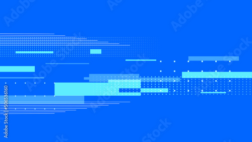 Blue Glitched Pixel Particles with Modern Graphics effect