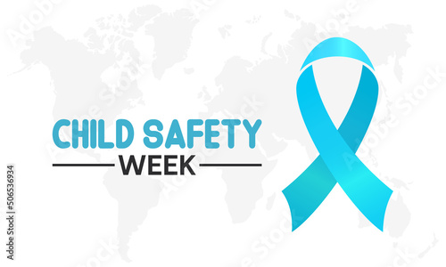 Child Safety Week in every June. Annual child safety awareness concept for banner, poster, card and background design.