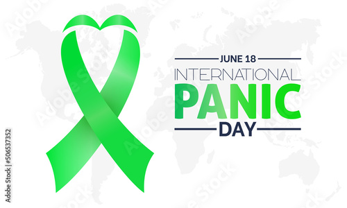 International Panic Day. June 18. Mental health awareness concept for banner, poster, card and background design.