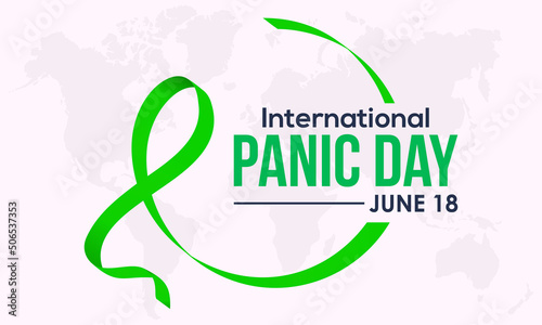 International Panic Day. June 18. Mental health awareness concept for banner, poster, card and background design.