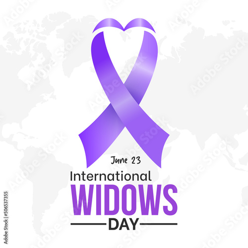 International Widows Day. June 23. Annual widows awareness concept for banner, poster, card and background design.