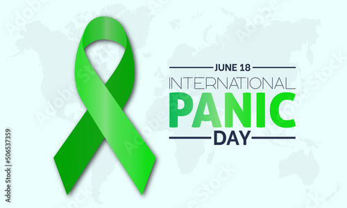 International Panic Day. June 18. Mental health awareness concept for banner, poster, card and background design.