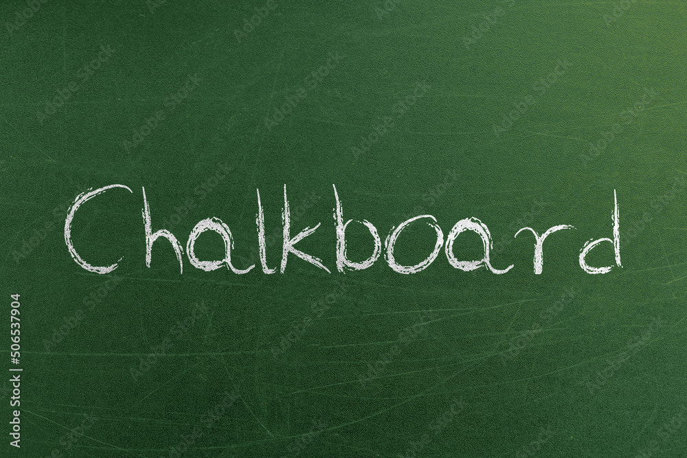 Green chalkboard template with handwritten word. Back to school concept Green chalkboard template with handwritten word. Back to school concept