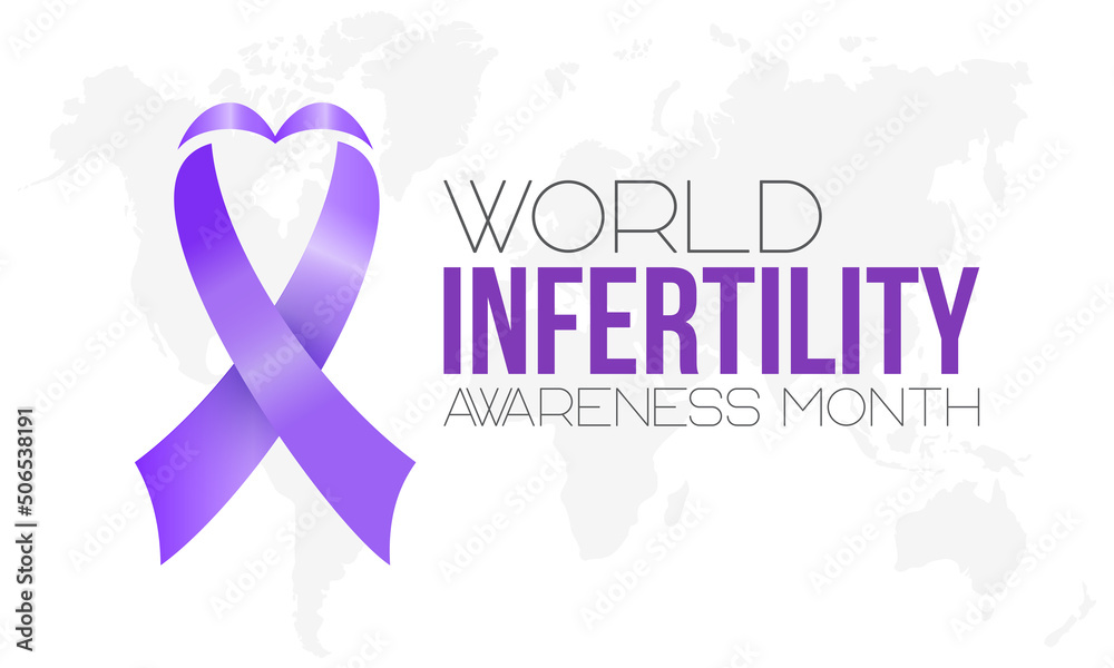 World Infertility Awareness Month in every June. Annual health awareness concept for banner, poster, card and background design.