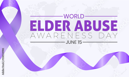 World Elder abuse awareness day. June 15. Annual health awareness concept for banner, poster, card and background design.
