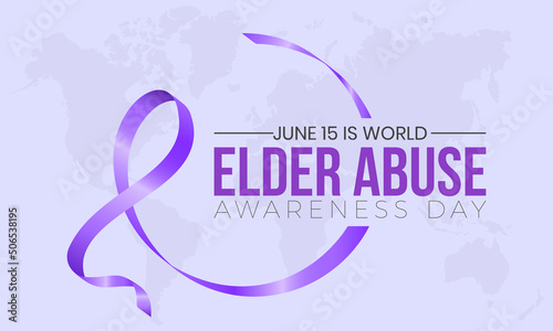 World Elder abuse awareness day. June 15. Annual health awareness concept for banner, poster, card and background design.