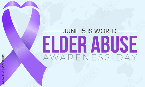 World Elder abuse awareness day. June 15. Annual health awareness concept for banner, poster, card and background design.