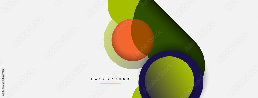 Circle and round shapes abstract background. Vector illustration for wallpaper banner background or landing page Circle and round shapes abstract background. Vector illustration for wallpaper banner background or landing page