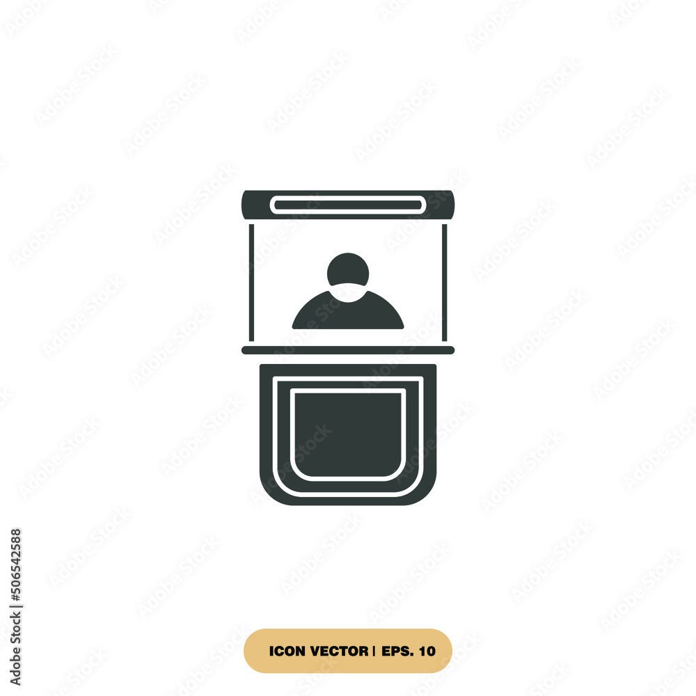 Naklejka premium promo stand icons symbol vector elements for infographic web