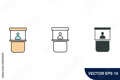 promo stand icons  symbol vector elements for infographic web